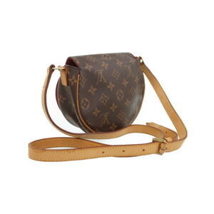 Louis Vuitton Tan Monogram White Leather Shoulder Bag Brown Blanc